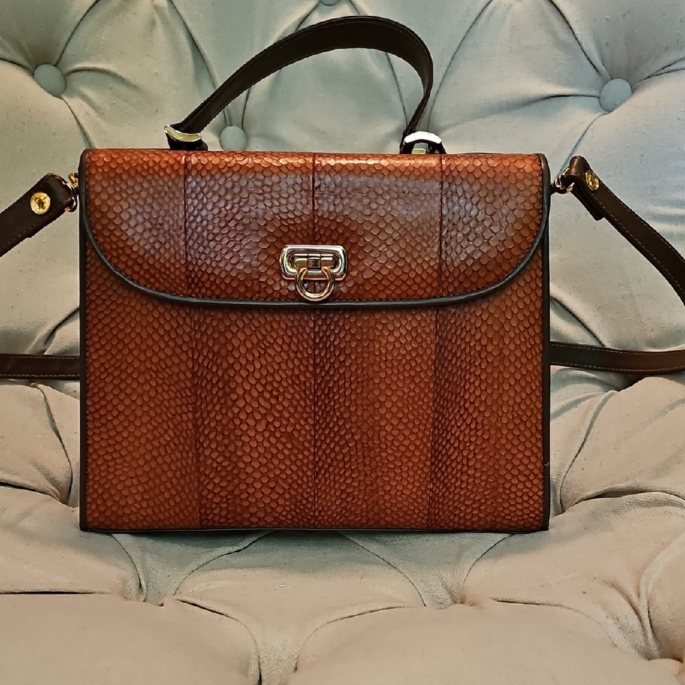 Salmon Leather Handbag